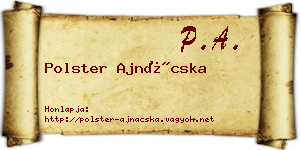 Polster Ajnácska névjegykártya